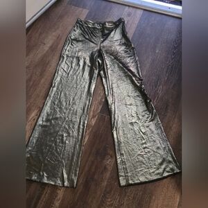 Daniela Corte Metallic Gold Wide-Leg Pants